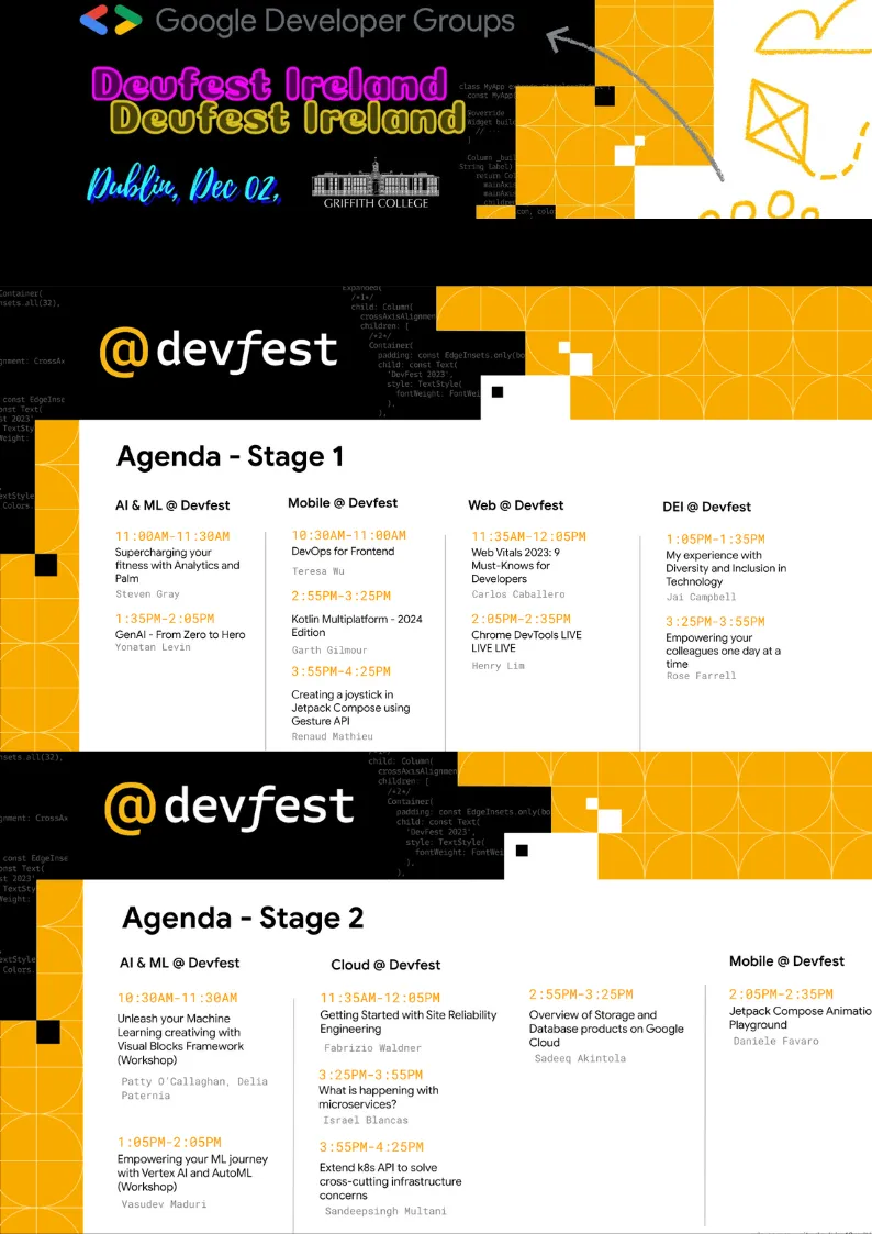 DevFest schedule